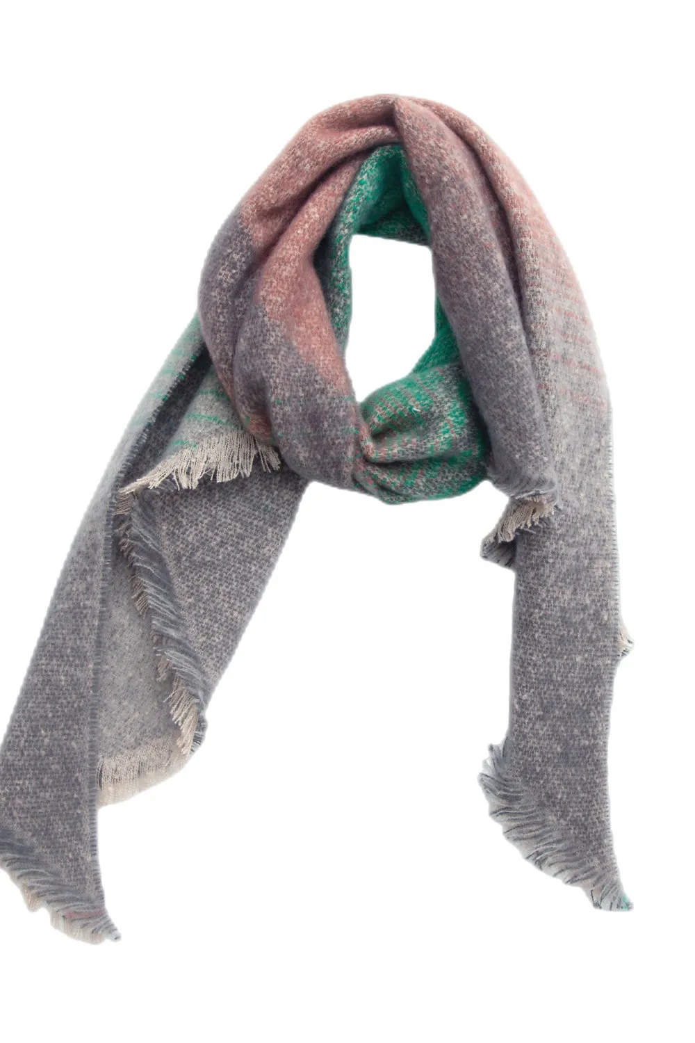 Edgy Raw Hem Scarf - Polyester Wrap for a Modern Look