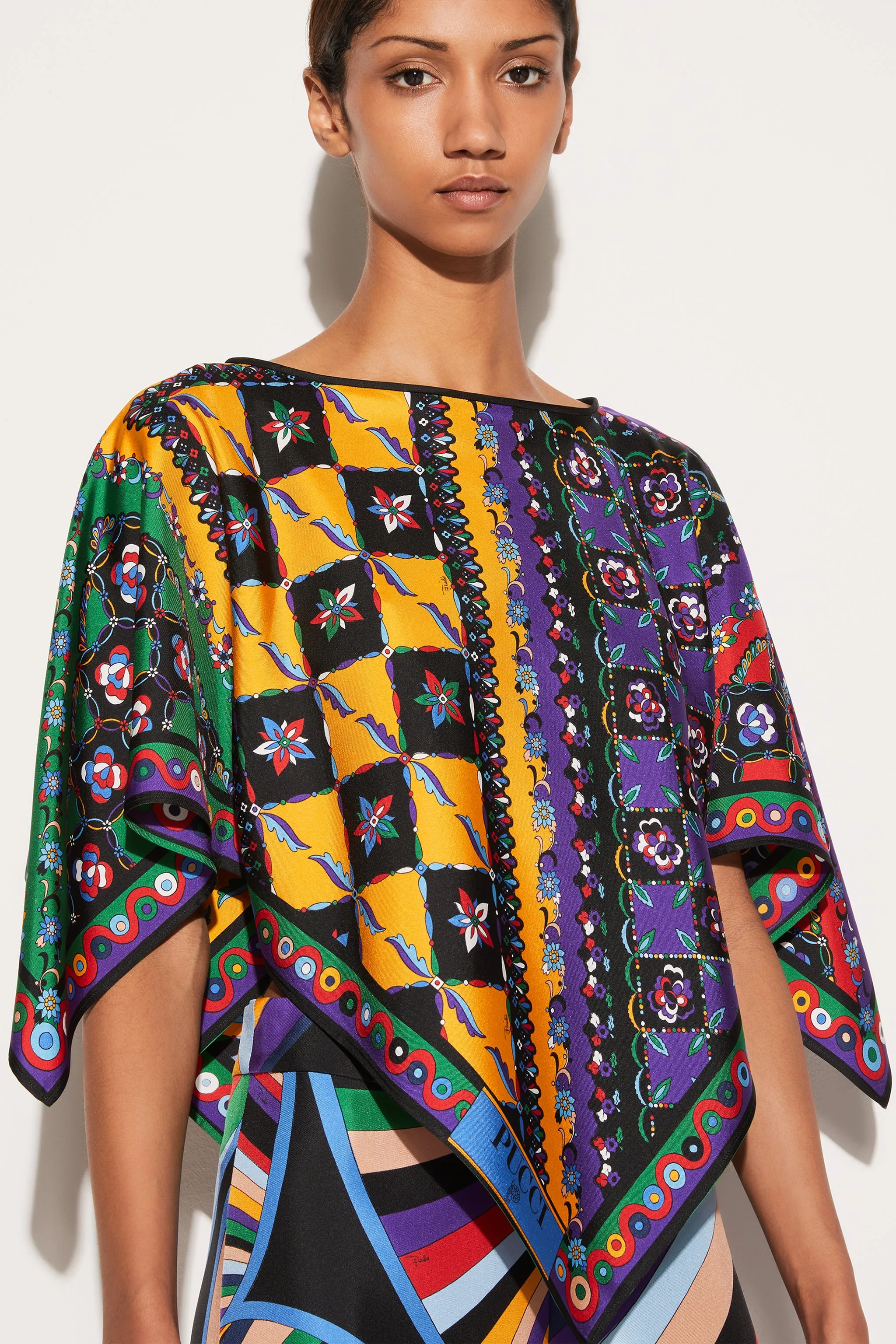 Festa And Onde-Print Kaftan Top