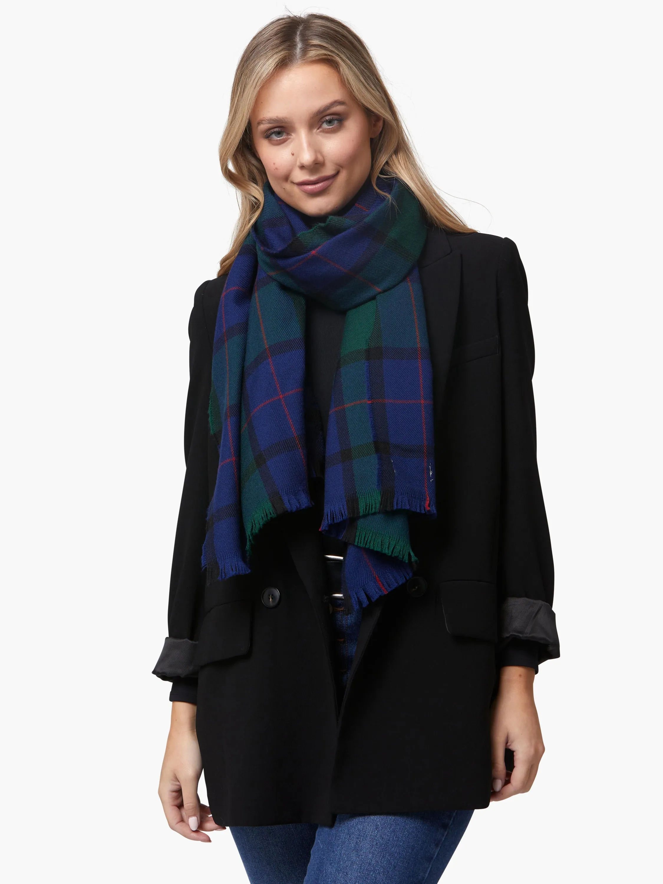 Foxford Classic Tartan Extra Fine Merino Scarf