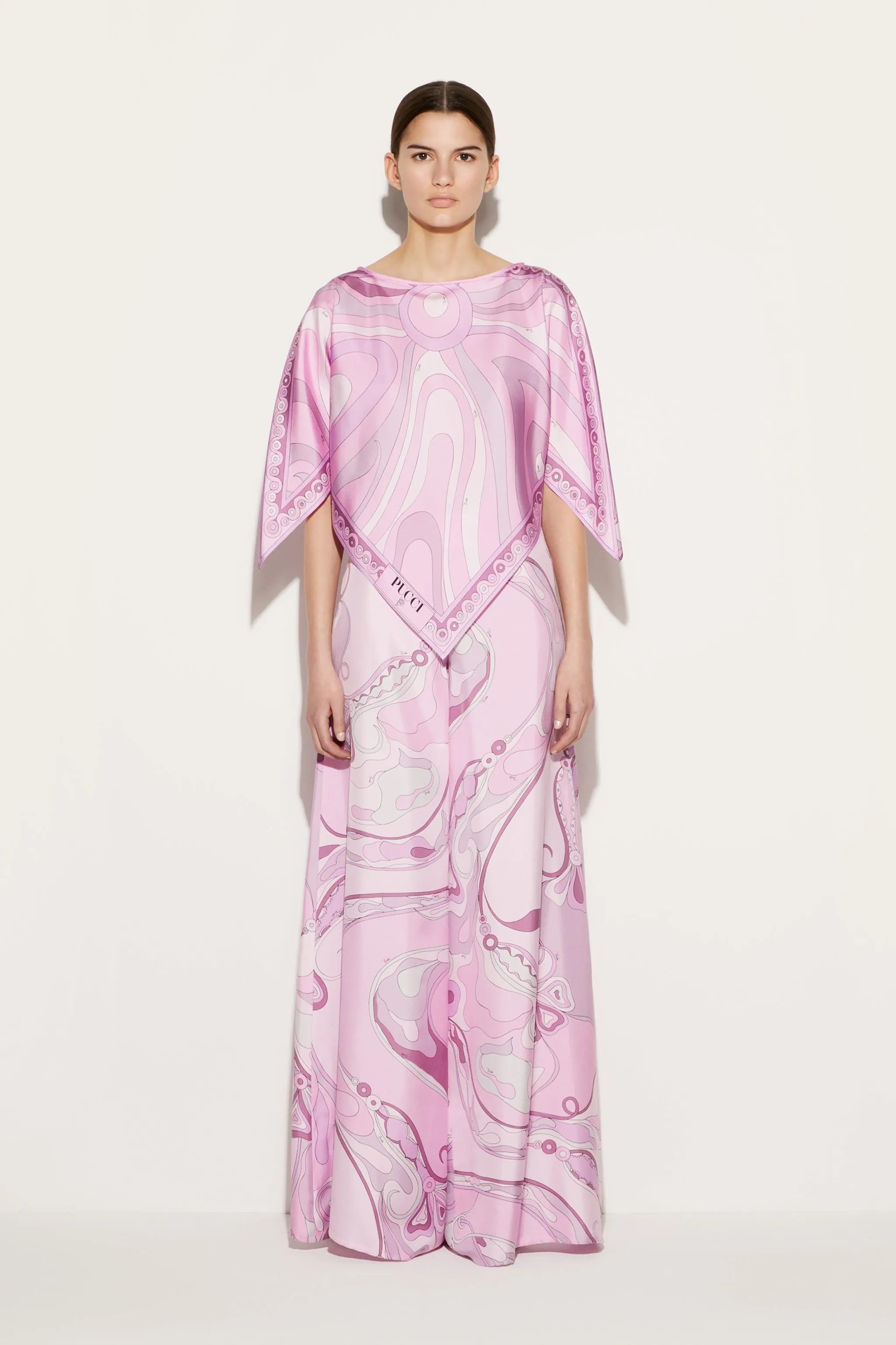 Marmo And Orchidee-Print Silk-Twill Top