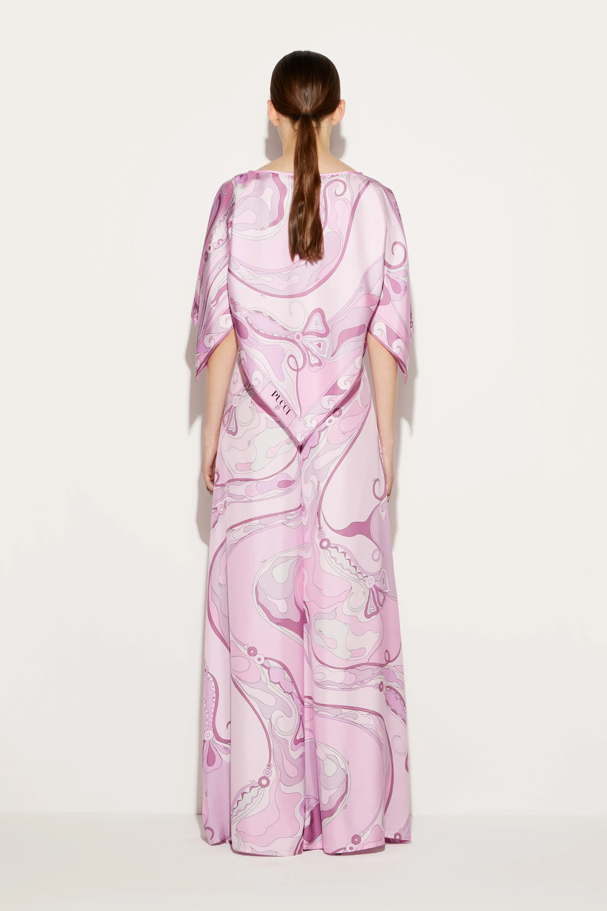 Marmo And Orchidee-Print Silk-Twill Top