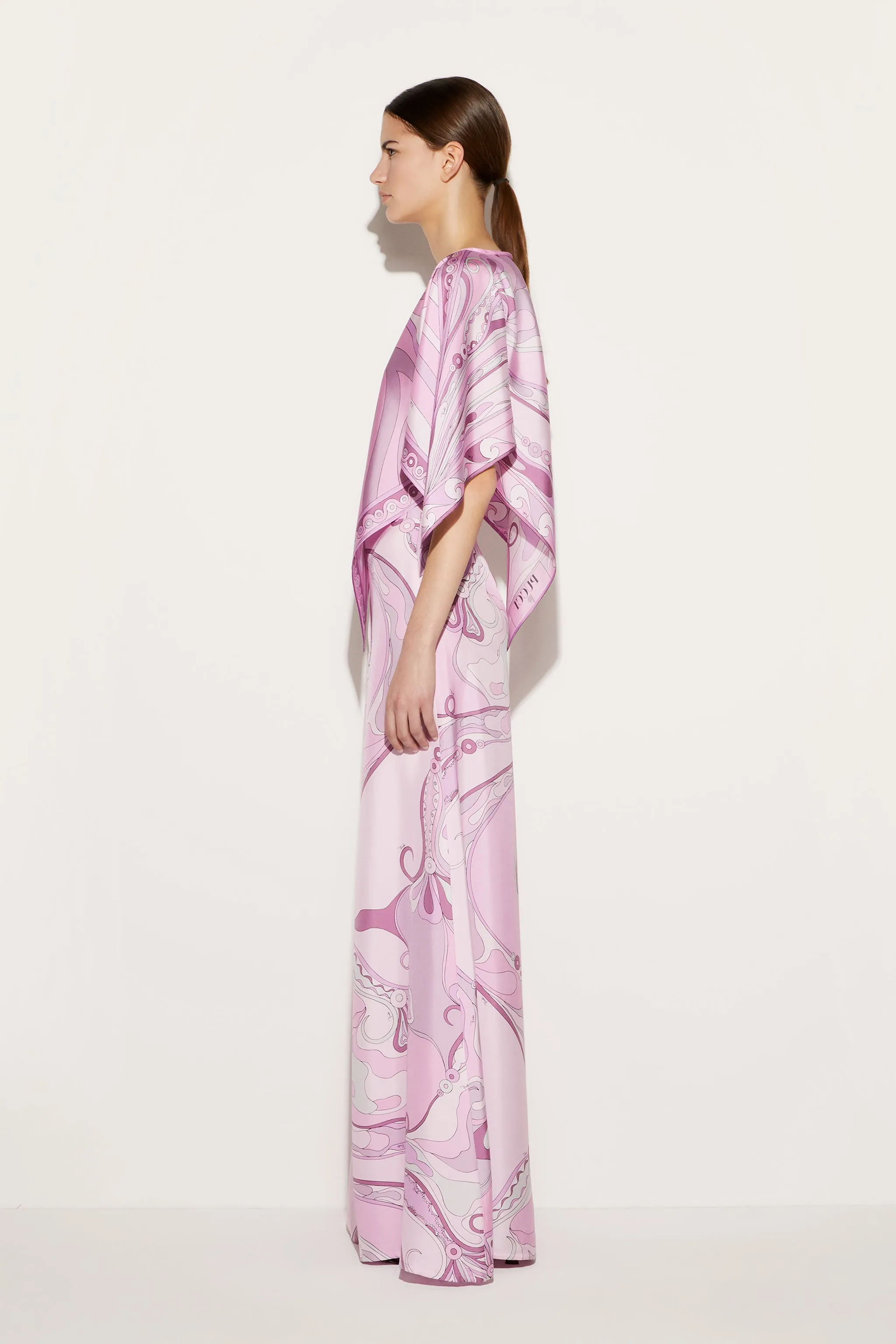 Marmo And Orchidee-Print Silk-Twill Top